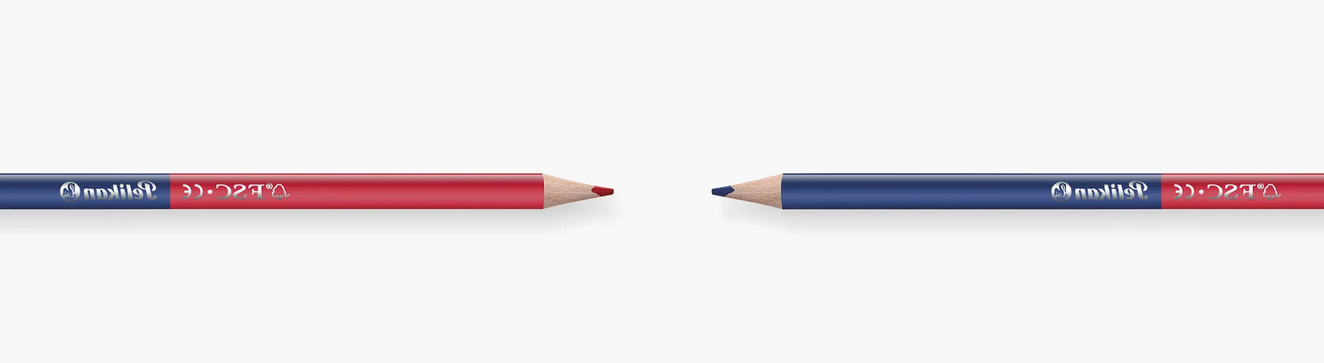 粗彩色铅笔红色 & 蓝色三角形